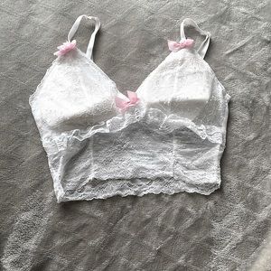 White Flower Lace Bralette